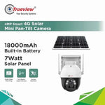 Load image into Gallery viewer, Trueview 4G Sim 4Mp PTZ Solar Sim CCTV Camera with Solar Panel, Surveillance for Agriculture, Remote Area & Construction Site Trueview