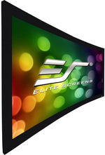 Load image into Gallery viewer, Elite Screens CURVE92WH1 - 92 Inches Lunette 2 Curved Frame4K/8K UHD Fixed Frame Home Theatre Curved Projection Screen ELITE SCREEN