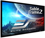 Load image into Gallery viewer, Elite Screens ER135WH1 135 Inches Sable Frame Acoustic Pro 1080P Full HD Fixed Transparent Perforated Frame Home Theatre Projection Screen ELITE SCREEN