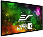 Load image into Gallery viewer, Elite Screens SB135WH2 - 135 Inches Sable Frame CineWhite B2 Series 3D 4K/8K Fixed Frame ELITE SCREEN