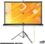 Load image into Gallery viewer, ELCOR Tripod/Portable Indoor-Outdoor Projection Screen