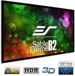 Load image into Gallery viewer, Elite Screens SB135WH2 - 135 Inches Sable Frame CineWhite B2 Series 3D 4K/8K Fixed Frame ELITE SCREEN