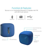Load image into Gallery viewer, Portronics Bounce Portable Bluetooth Speaker With Fm Portronics
