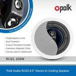 Load image into Gallery viewer, Polk Audio Rc6s Ceiling Stereo Speaker Perfect Match For Indoor/outdoor Placement Bath, Kitchen,covered Porches(each) Polk Audio