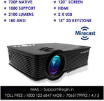 Load image into Gallery viewer, Egate I9 Pro Miracast Full Hd 1080p Modulated At 720p Base | 2100l (180 Ansi) With 120 Egate