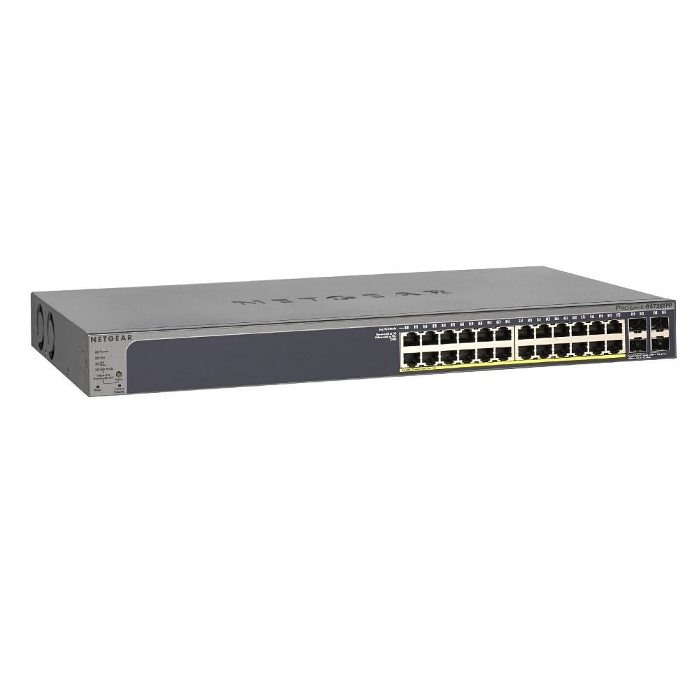 Netgear ProSafe GS728TPP 24-Port Gigabit PoE+ Managed Network Switch
