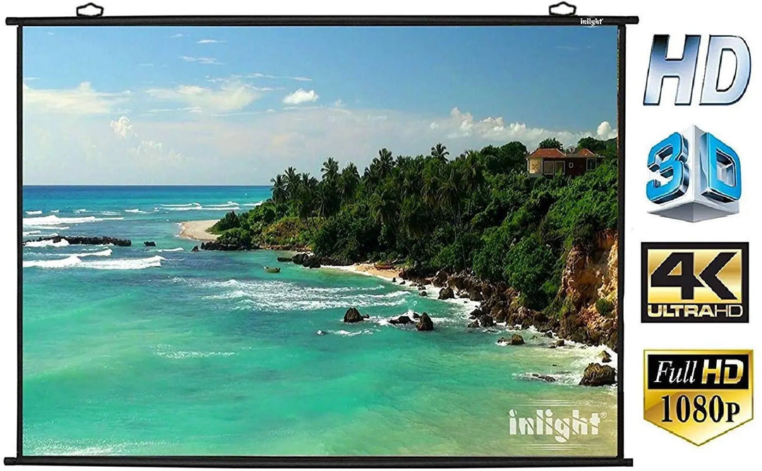 Inlight Map type 3d And 4k Projector Screen 6 X 4 Ft Inlight
