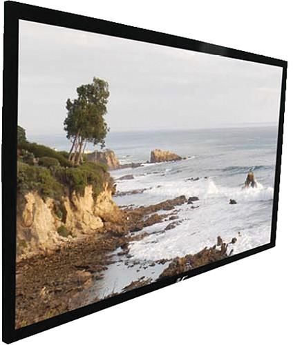 Elite Screens ER150WH1-A1080P4K - 150 Inches Sable Frame Acoustic Pro 1080P Full HD Fixed Transparent Perforated Frame Home Theatre Projection Screen