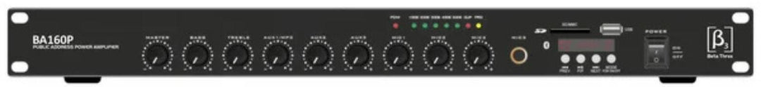 Beta3 BA160P 160W PA Mixer Amplifier