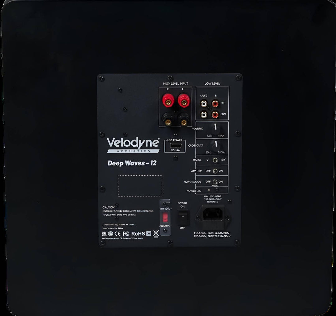 Velodyne Acoustics Dw-10 Bk Subwoofer 10 Inches High Excursion - Each