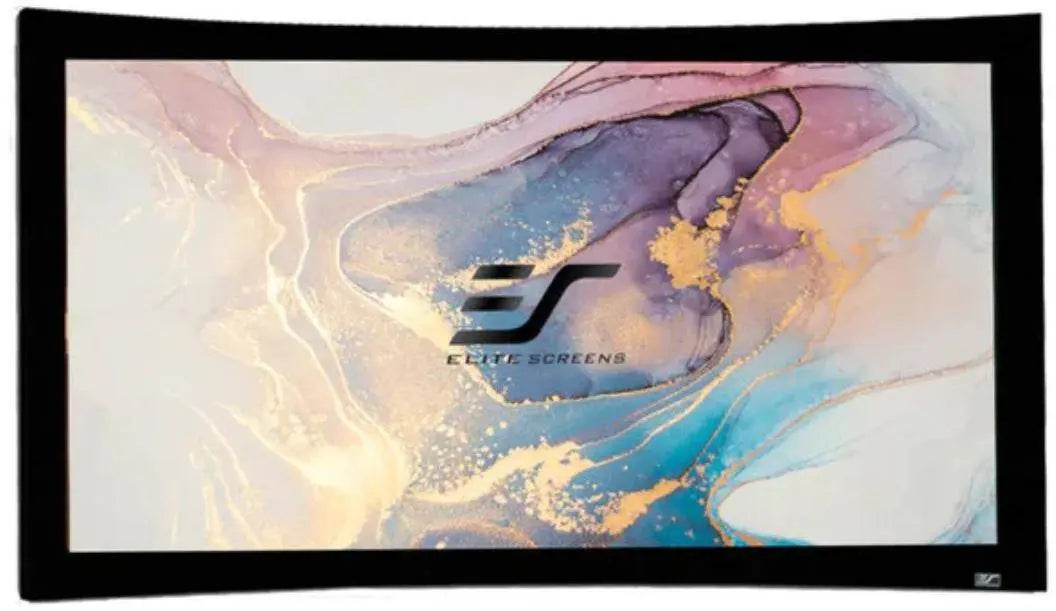 Elite Screens CURVE180WH1 Lunette Series - 180 Inches CineWhite Curve Fixed Frame Projection Screen ELITE SCREEN
