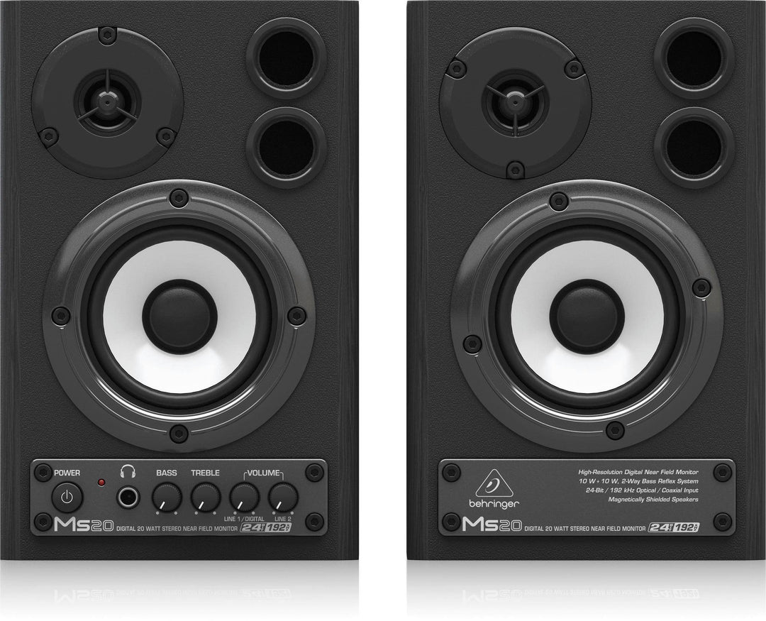Behringer Ms20 Powered Monitor Speaker System With Built-in 2 X 10-watt Powerful Amplifiers