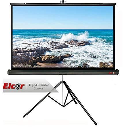 ELCOR lite series Tripod/portable projector screen, 92- Inches Diagonal in 16:09 Wide format, 4ft. Height x 7ft. width, UltraHD,3D, 4k technology