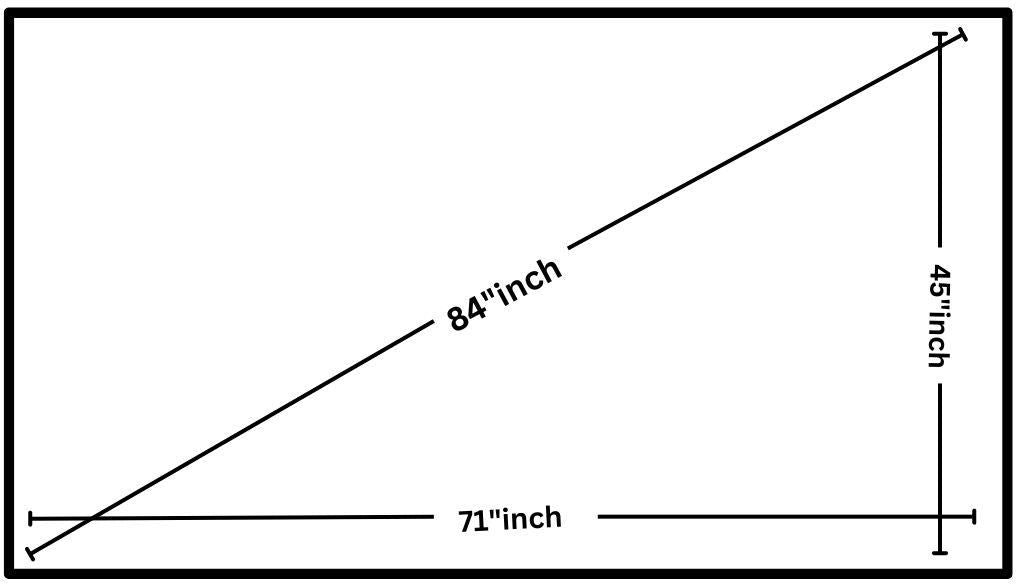 ELCOR, ezCinema Acoustically Transparent Fix frame screen 84-inch Diagonal In 16:10 Ratio, UHD/3D/4K Technology