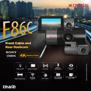 CP PLUS 4K Dashcam for Car with GPS | 8MP Front + FHD Cabin & Rear Camera | CP-F86C