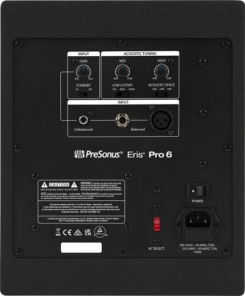 Presonus Eris Pro 6 2-way Biamped, Active 6.5-inch Coaxial Studio Monitor (single)
