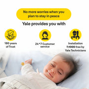 YALE YDR 50 GA Smart Gate Lock, Black, With Remote