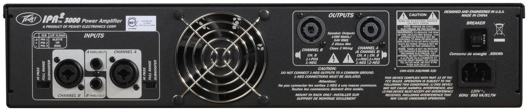 Peavey IPR 3000 Rackmount Stereo Power Amplifier