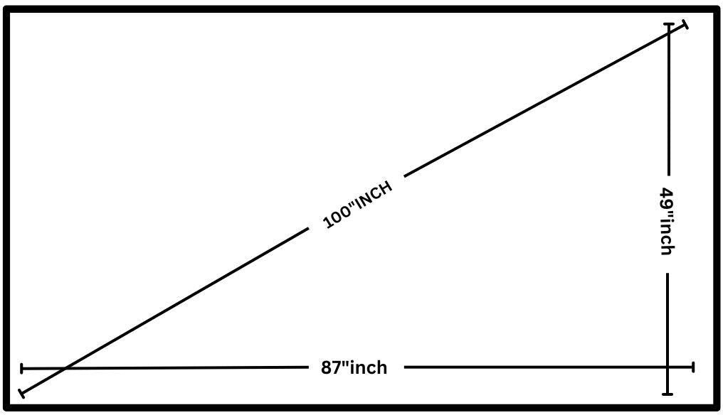 ELCOR, ezCinema Acoustically Fix frame projector screen 100-inch Diagonal In 16:9 Ratio, UHD/3D/4K Technology