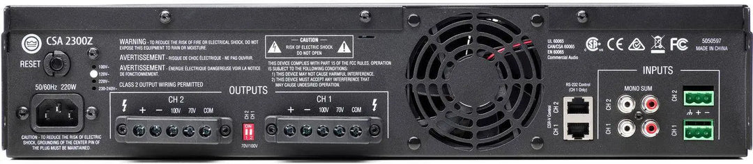 JBL CSA 2300Z Dual-Channel 300W Power Amplifie JBL