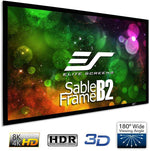Load image into Gallery viewer, Elite Screens SB135WH2 - 135 Inches Sable Frame CineWhite B2 Series 3D 4K/8K Fixed Frame