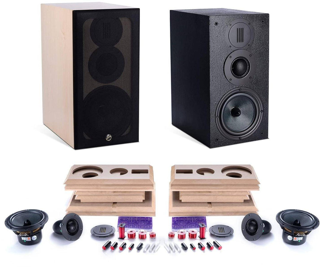 HiVi-Swans DIY 3 Way Passive Bookshelf Speakers Pair