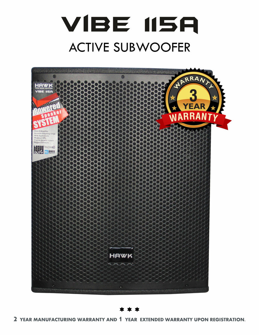 Hawk VIBE 115A 2200 Watts 15 inches Active Subwoofer
