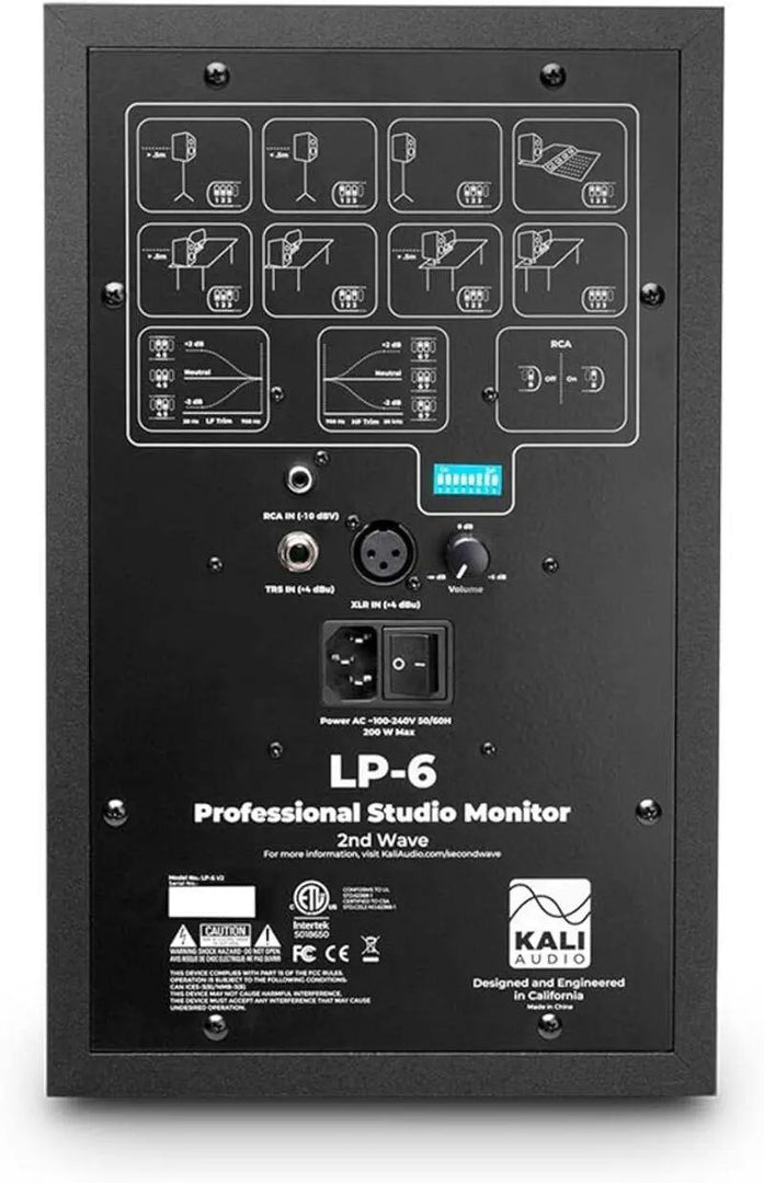 Kali Audio Lp-6 V2 Studio Monitor With Balanced Xlr And trs Input Kali Audio