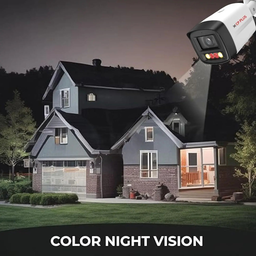 CP Plus 4MP Dual Light Bullet IP Camera | Built-in Mic & Speaker | STQC | CP-UNC-TA41L3B-D-LQ