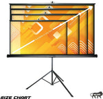 Load image into Gallery viewer, ELCOR Tripod/Portable Indoor-Outdoor Projection Screen