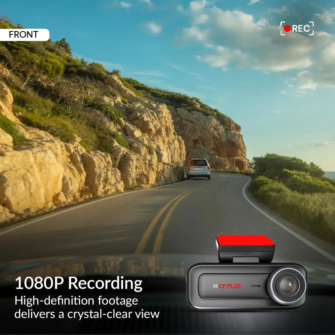 CP PLUS 4G Dashcam for Car with Full HD Front Camera & Live GPS Tracking | H.265 Recording | G-Sensor | Parking Mode |  CP-H27