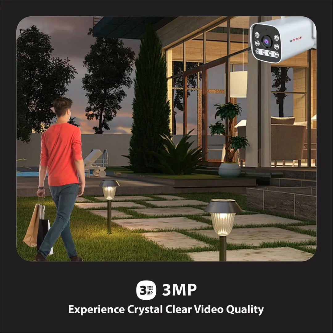 CP PLUS 3MP Outdoor Bullet CCTV Camera | 4G SIM-Based Wireless Security Camera| Two-Way Audio | EZ-R33T