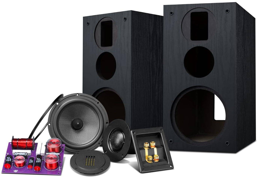HiVi-Swans DIY 3 Way Passive Bookshelf Speakers Pair