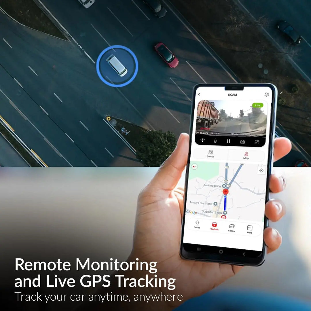 CP PLUS 4G Dashcam for Car with Full HD Front Camera & Live GPS Tracking | H.265 Recording | G-Sensor | Parking Mode |  CP-H27