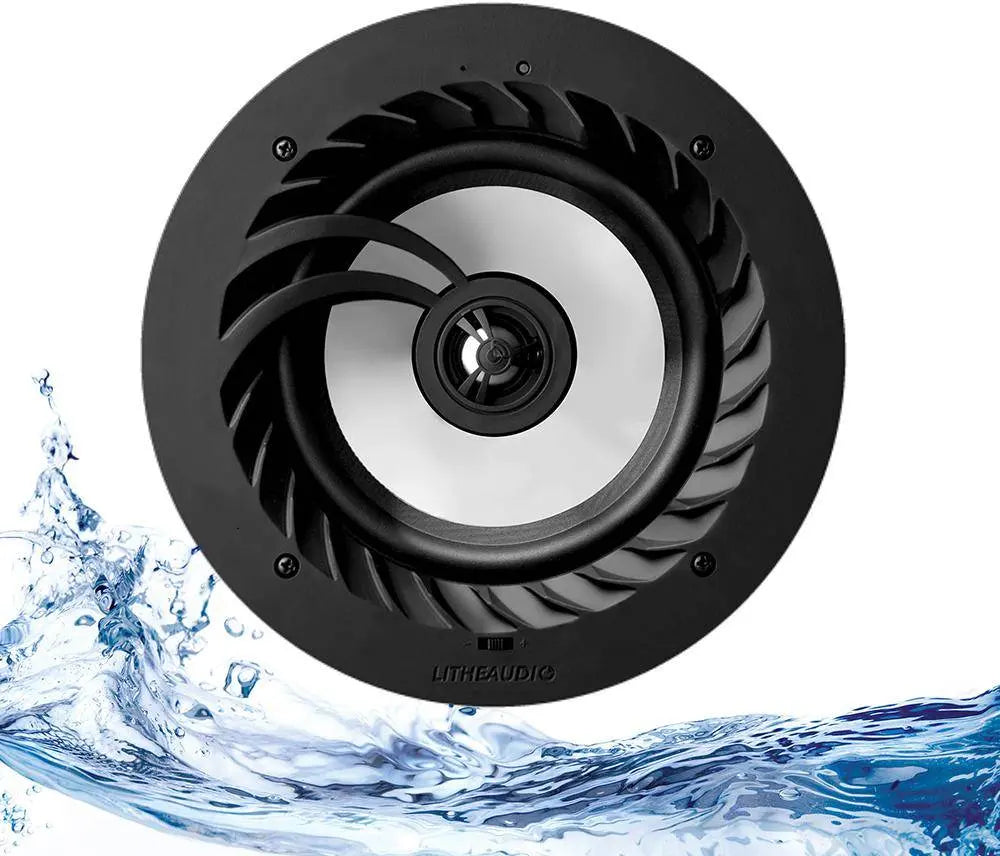 Lithe Audio 01557 - 6.5 Inches 2-way Waterproof In-ceiling Speaker (each) Lithe Audio