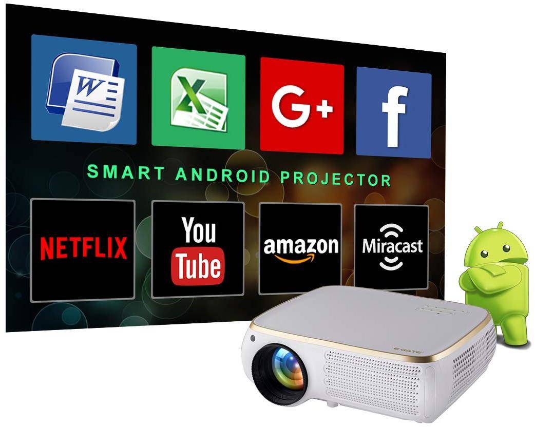 Egate L9 Pro-max Android 9.0 Projector For Home 4k Projector