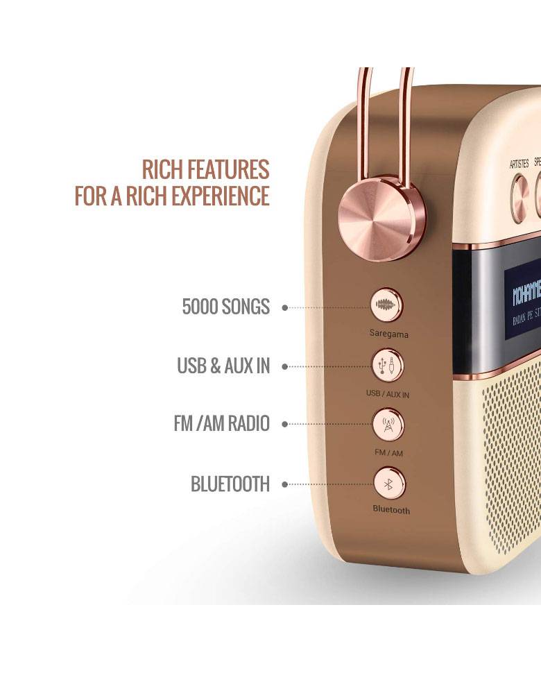 Saregama Carvaan Gold Portable Digital Music Player