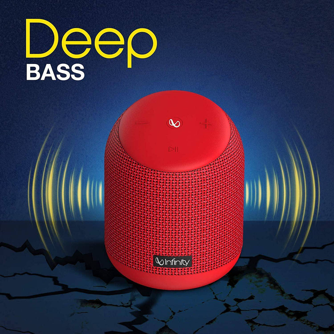 Infinity (jbl) Fuze 200 Dual Eq Deep Bass Portable Waterproof Bluetooth Speaker (infclz250) Red
