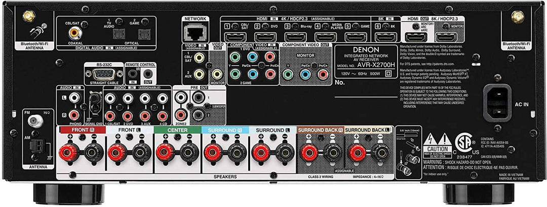 Denon Avr-x2700h 8k ultra Hd 7.2 Channel Av Receiver With 3d Audio
