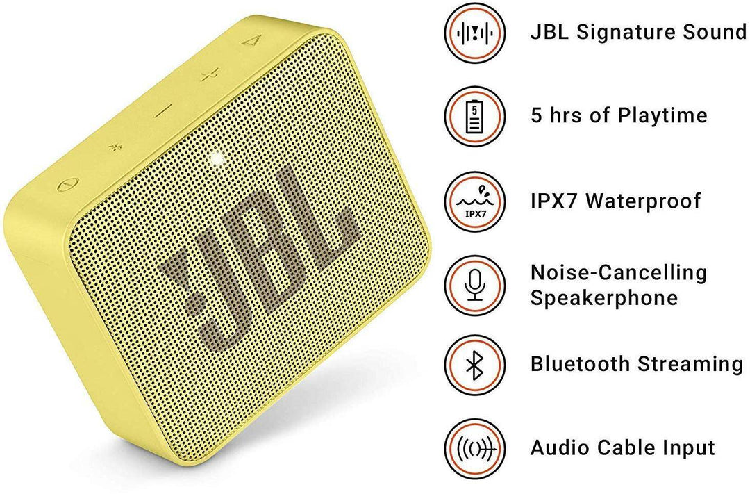 Jbl Go 2 Portable Bluetooth Waterproof Speaker With Mic Yellow