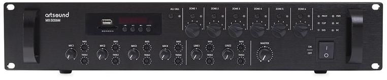 ArtSound MX-5006M 500W 6-Zone Mixer Amplifier