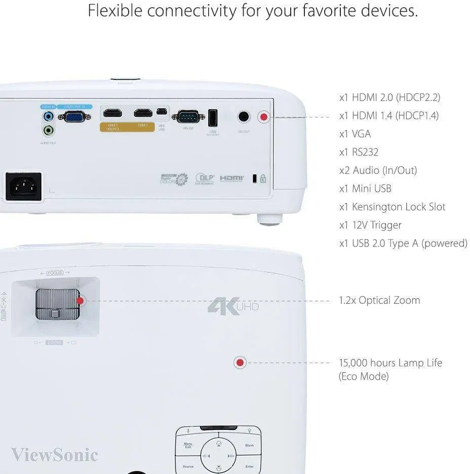 Viewsonic Px747 3500 Lumens 4k Dlp Projectorprojector Viewsonic