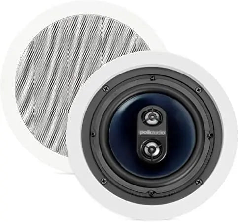 Polk Audio Rc6s Ceiling Stereo Speaker Perfect Match For Indoor/outdoor Placement Bath, Kitchen,covered Porches(each) Polk Audio