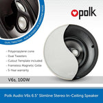 Load image into Gallery viewer, Polk Audio V6s High Performance V Series Stereo And Surround Sound In Ceiling Speaker(each) Polk Audio