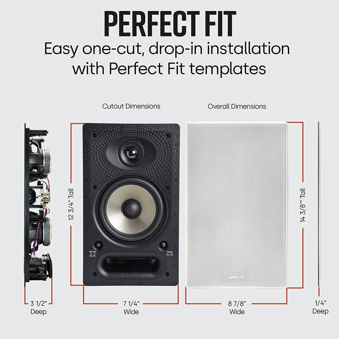 Polk Audio Vs65-rt Series In-wall Premium Rectangular Speaker(each) Polk Audio