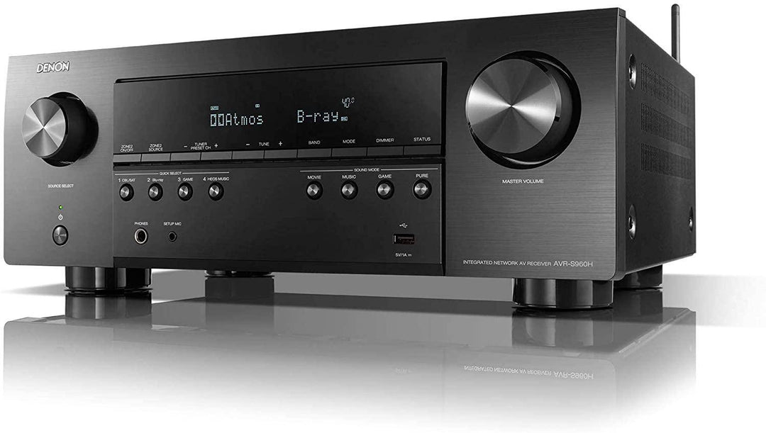 Denon Avr-s960h 7.2 Channel 8k Av Receiver With 3d Audio, Voice Control And Heos Built-in
