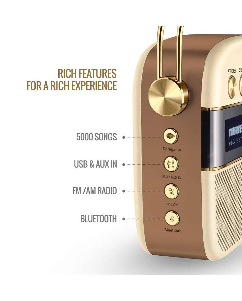 Saregama Carvaan Gold Portable Digital Music Player