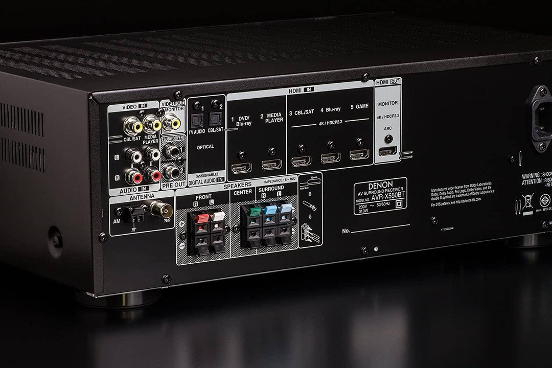 Denon Avr-x550bt 5.2 Channel 4k ultra Hd Av Receiver With Bluetooth