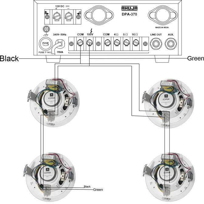 Jbl Ics05m Ceiling Speakers For Background Music - (set Of 4)