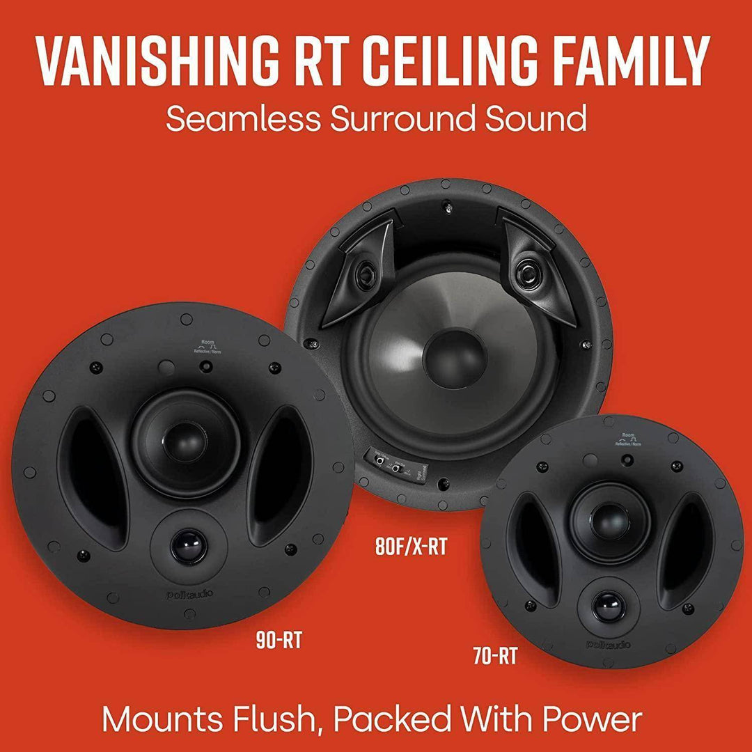 Polk Audio Vs 90 Rt 3 Way In Ceiling Speaker Vanishing Series Dual Band Pass Low Frequencies Speaker(each)